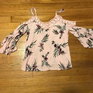 Like pink peak a boo shoulder